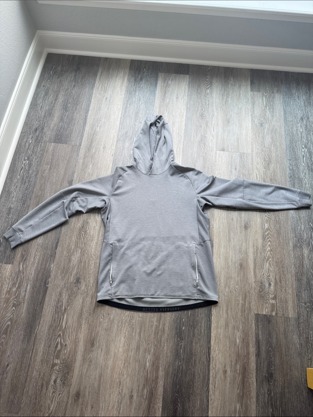 Lululemon Men's Gray Hooded Pullover Sweater